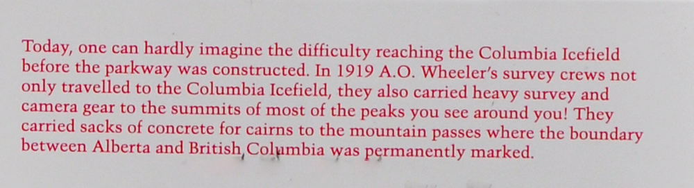 sign about reaching the Columbia Icefiled